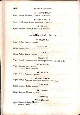 Scematismo dell'I. R. Litorale Austro-Illirico ed unitovi Indicatore generale della Città di Tr  · Str. 220