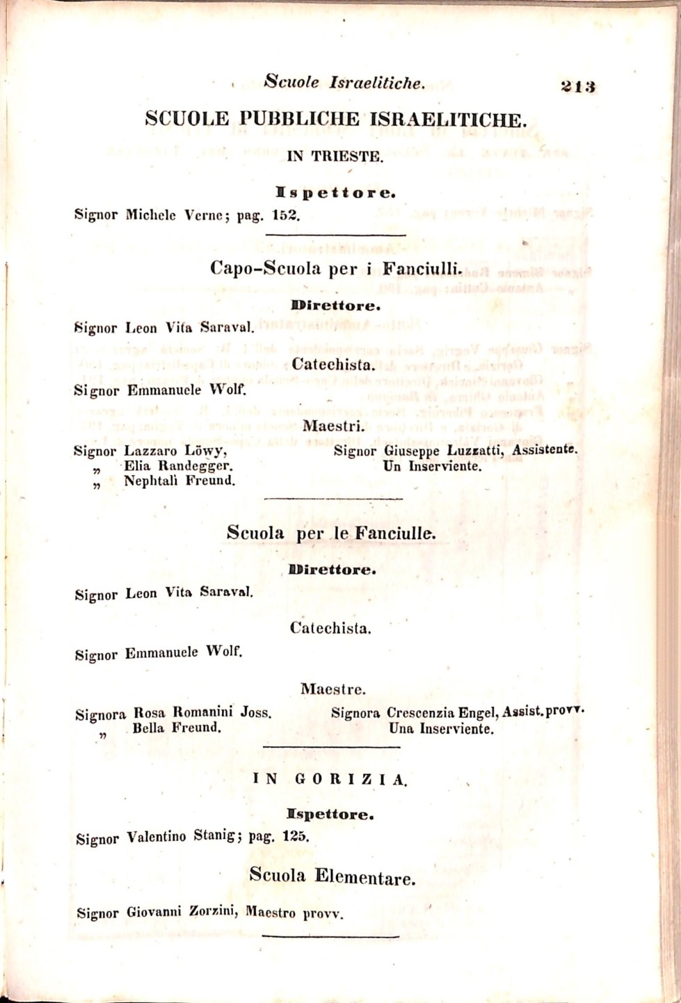 Scematismo dell'I. R. Litorale Austro-Illirico ed unitovi Indicatore generale della Città di Tr  · Str. 233