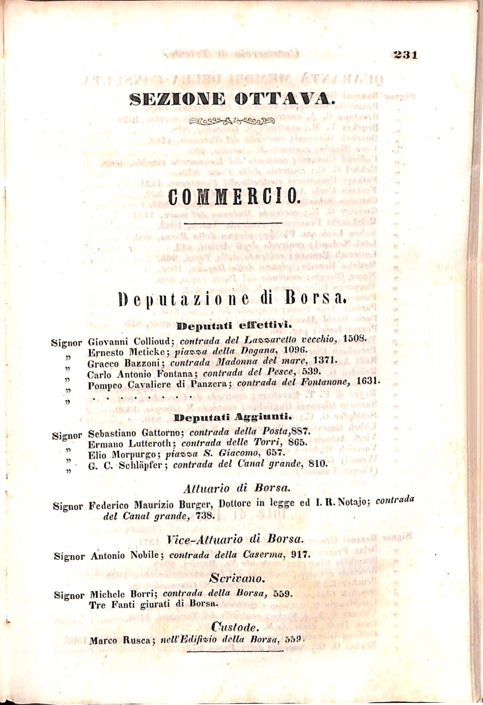 Scematismo dell'I. R. Litorale Austro-Illirico ed unitovi Indicatore generale della Città di Tr  · Str. 251