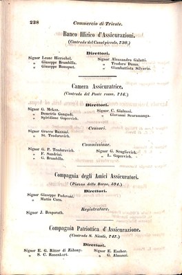 Scematismo dell'I. R. Litorale Austro-Illirico ed unitovi Indicatore generale della Città di Tr  · Str. 258