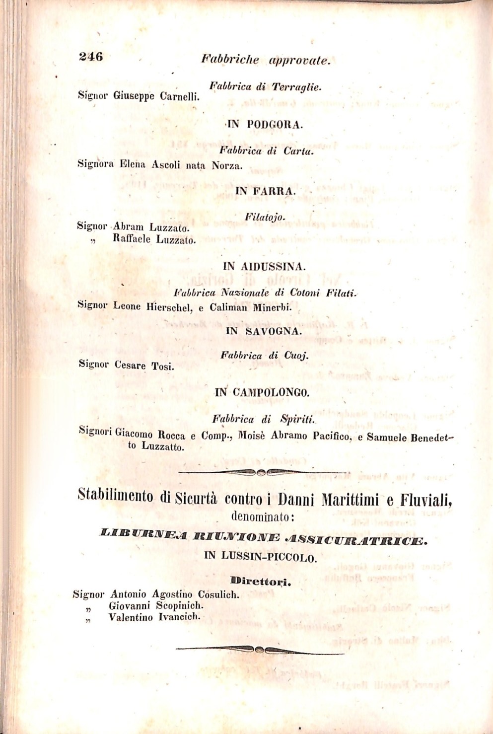 Scematismo dell'I. R. Litorale Austro-Illirico ed unitovi Indicatore generale della Città di Tr  · Str. 266
