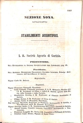 Scematismo dell'I. R. Litorale Austro-Illirico ed unitovi Indicatore generale della Città di Tr  · Str. 267