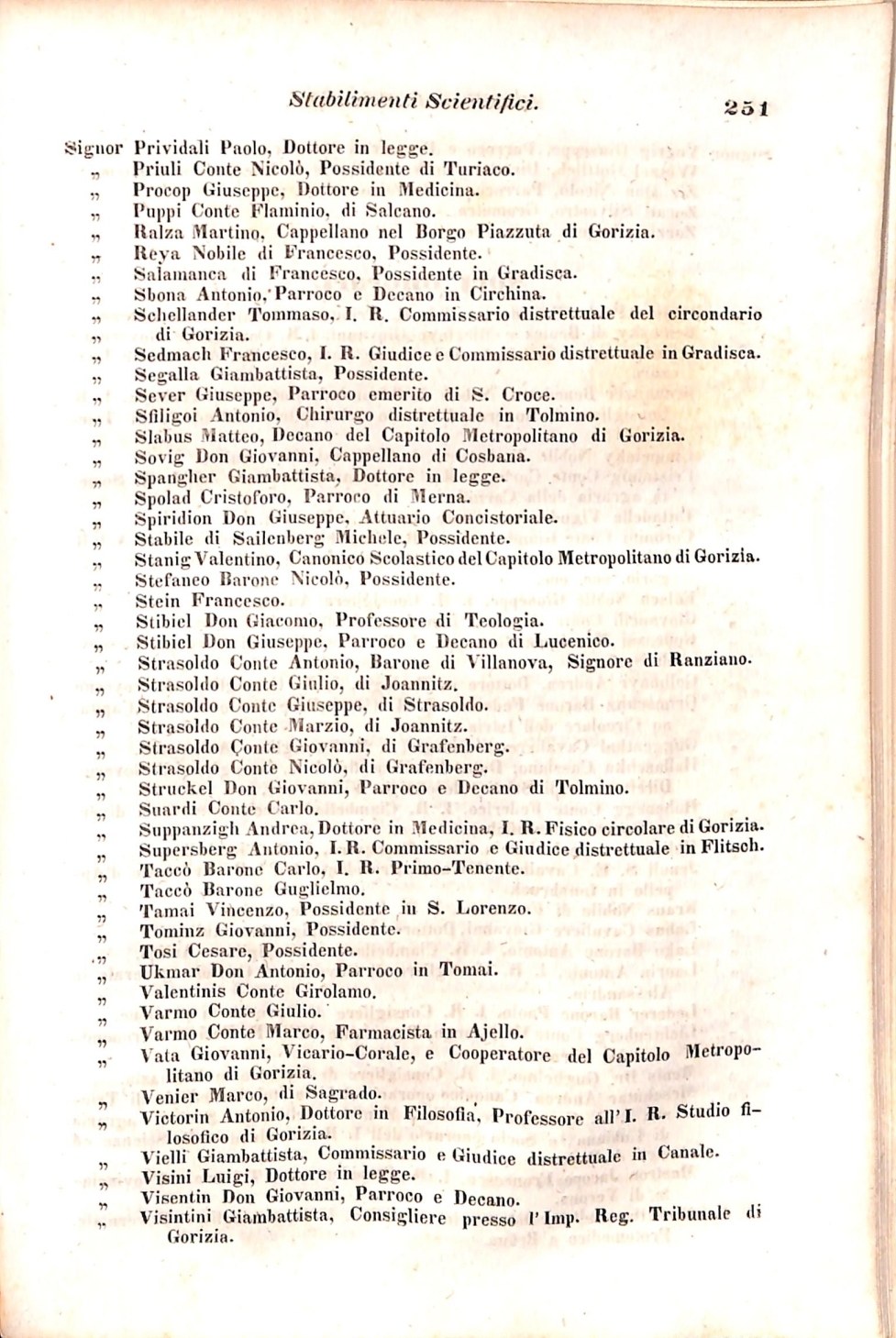 Scematismo dell'I. R. Litorale Austro-Illirico ed unitovi Indicatore generale della Città di Tr  · Str. 271