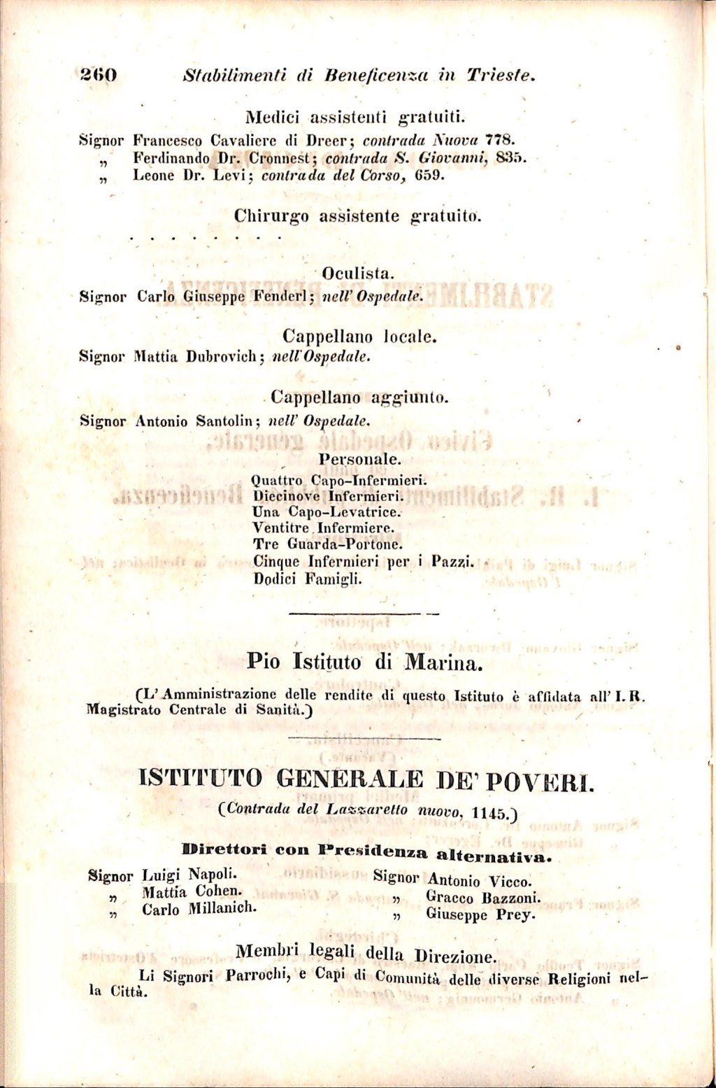 Scematismo dell'I. R. Litorale Austro-Illirico ed unitovi Indicatore generale della Città di Tr  · Str. 280