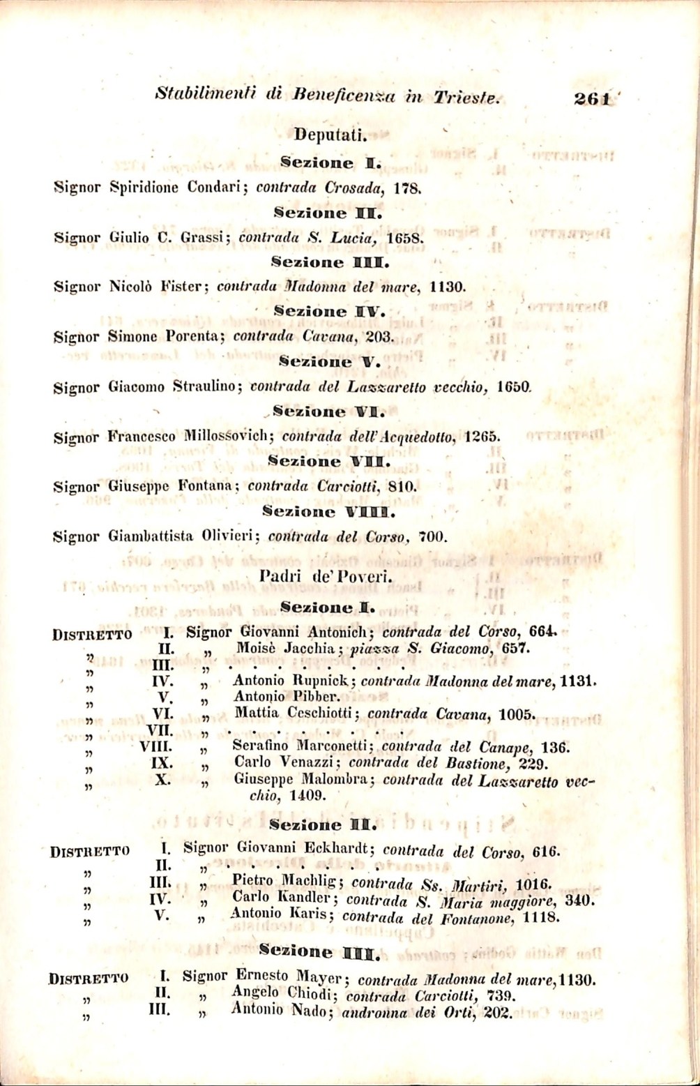 Scematismo dell'I. R. Litorale Austro-Illirico ed unitovi Indicatore generale della Città di Tr  · Str. 281