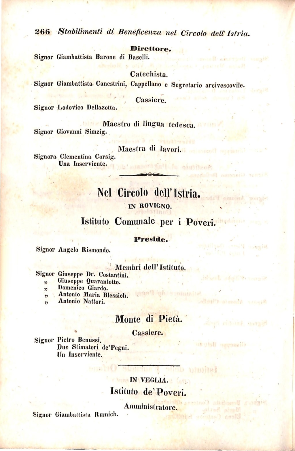 Scematismo dell'I. R. Litorale Austro-Illirico ed unitovi Indicatore generale della Città di Tr  · Str. 286