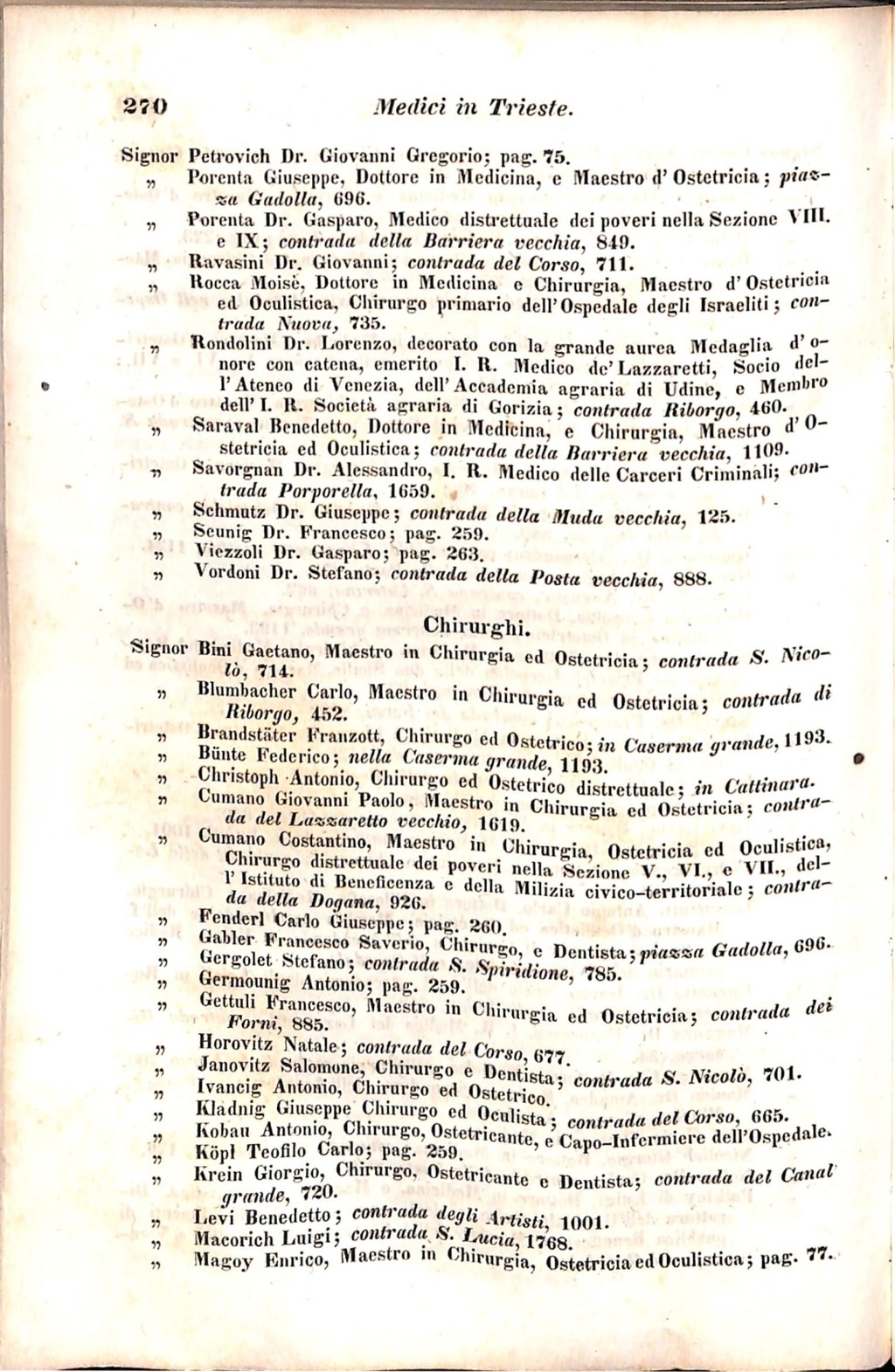 Scematismo dell'I. R. Litorale Austro-Illirico ed unitovi Indicatore generale della Città di Tr  · Str. 290