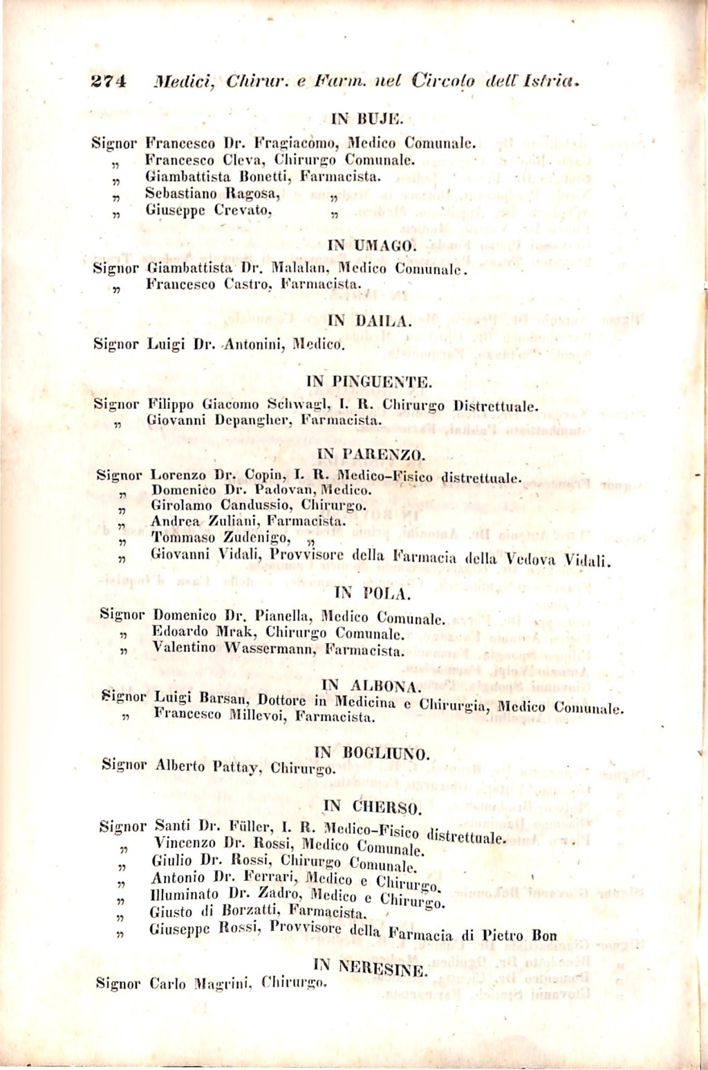 Scematismo dell'I. R. Litorale Austro-Illirico ed unitovi Indicatore generale della Città di Tr  · Str. 294