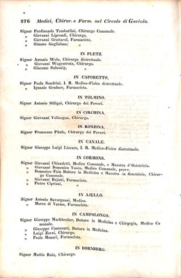 Scematismo dell'I. R. Litorale Austro-Illirico ed unitovi Indicatore generale della Città di Tr  · Str. 296