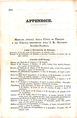 Scematismo dell'I. R. Litorale Austro-Illirico ed unitovi Indicatore generale della Città di Tr  · Str. 298