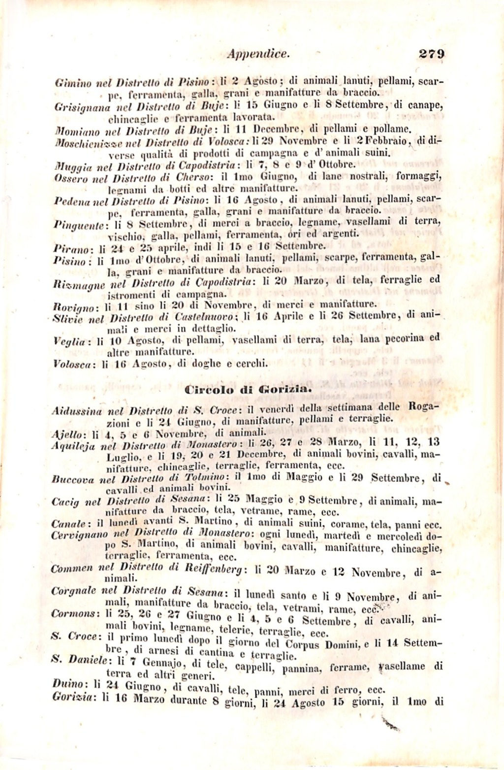 Scematismo dell'I. R. Litorale Austro-Illirico ed unitovi Indicatore generale della Città di Tr  · Str. 299