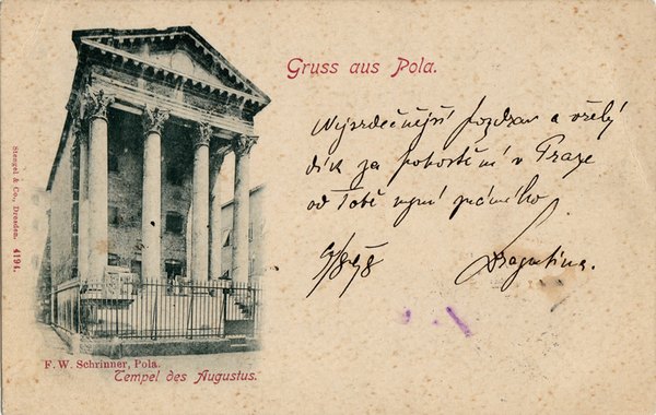 Gruss aus Pola : Tempel des Augustus
