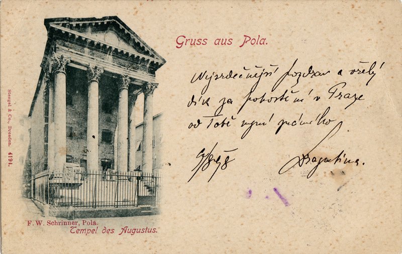 Gruss aus Pola : Tempel des Augustus