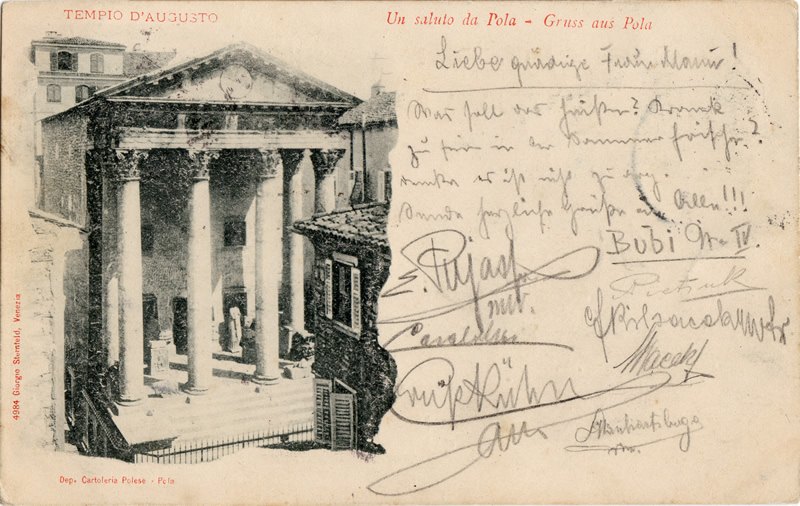 Tempio d'Augusto : un saluto da Pola = Gruss aus Pola