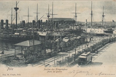 Pola : Parthie des Kriegshafens = Porto da guerra
