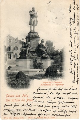 Gruss aus Pola : Tegetthoff-Denkmal = Un saluto da Pola : Monumento a Tegetthoff