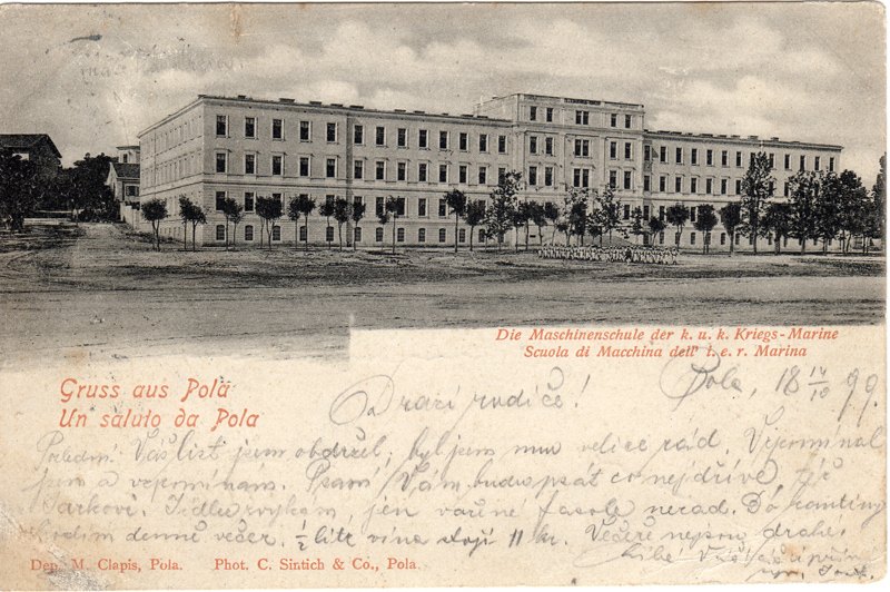 Gruss aus Pola = Un saluto da Pola : Die Maschinenschule (der k.u.k. Kriegs-Marine)