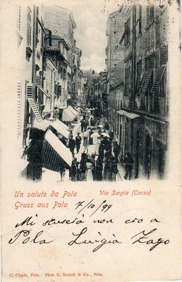 Un saluto da Pola = Gruss aus Pola : Via Sergia (Corso)