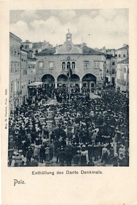 Pola : Enthüllung des Dante Denkmals