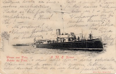 Gruss aus Pola = Saluto da Pola : S. M. S. Komet