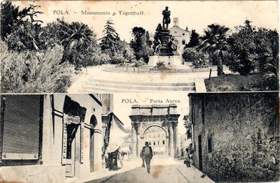 Pola : Monumento a Tegetthoff : Porta Aurea