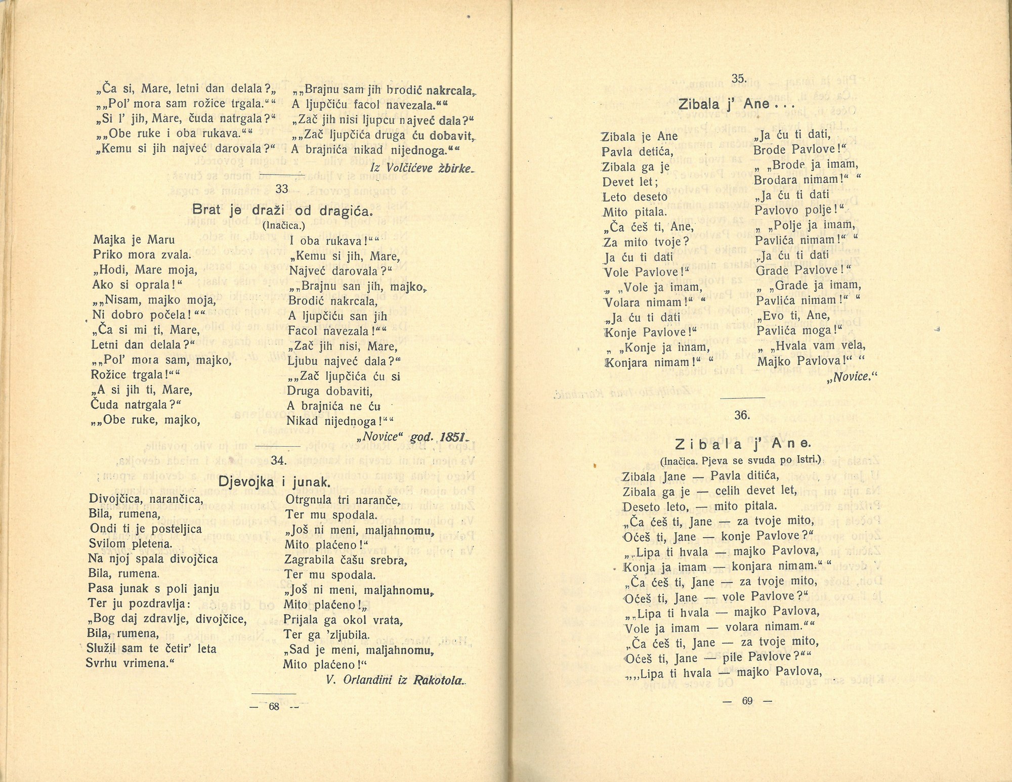 Istarske narodne pjesme · Str. 35